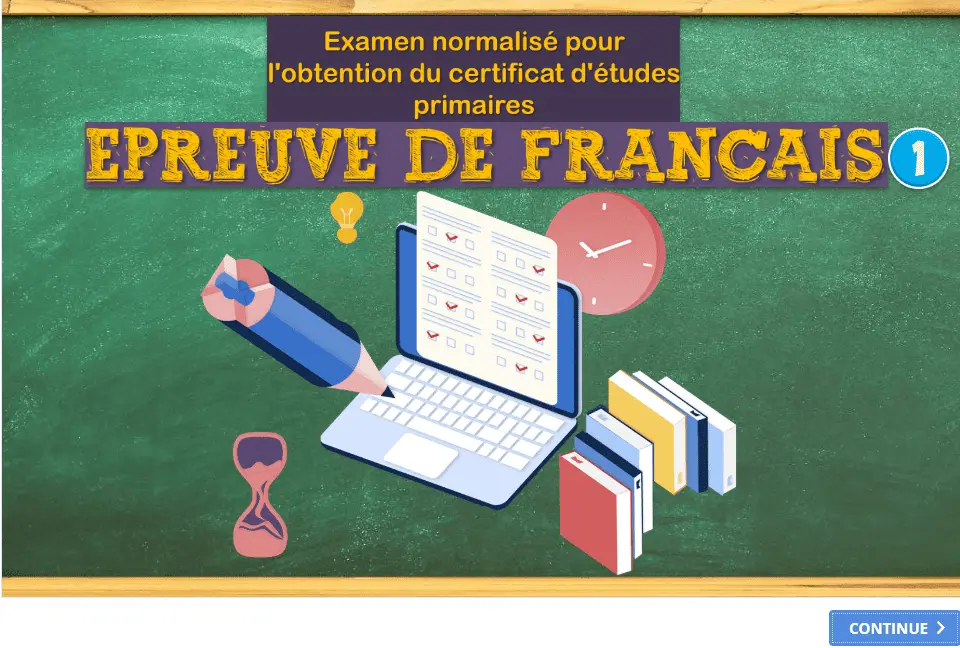 🇫🇷 الامتحان الموحد التفاعلي في مادة اللغة الفرنسية لشهر يناير للمستوى السادس ابتدائي مع التصحيح الفوري